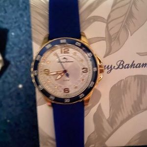 Tommy bahamas  watch quartz swarovski 41mm watch